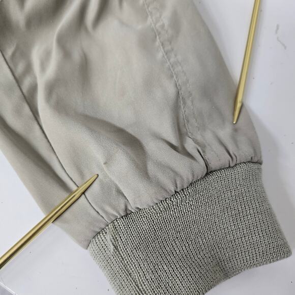 Weatherproof Microfiber Bomber Golf Jacket Men L Full zip Lined Pockets Khaki - Picture 11 of 12